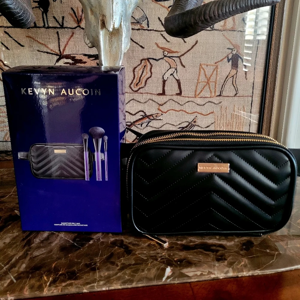 🌺Kevyn Aucoin Backstage Belt Bag Cosmetic Bag Makeup Brushes Travel Case
